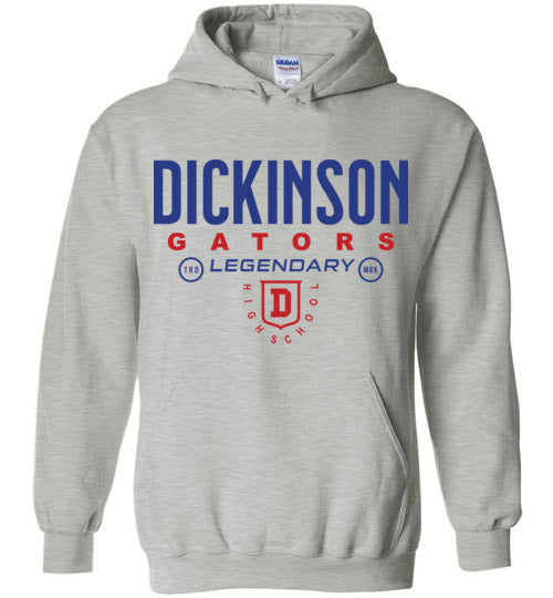 Dickinson High School Gators Sports Grey Classic Hoodie 03