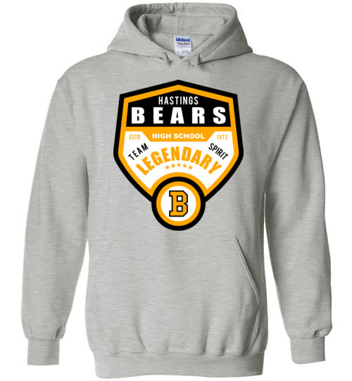 Hastings High School Sports Grey Classic Hoodie 14