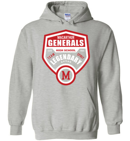 MacArthur High School Sports Grey Classic Hoodie 14