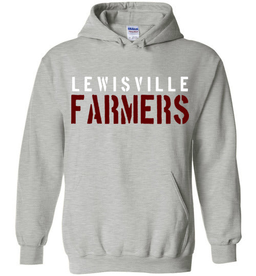 Lewisville High School Sports Grey Classic Hoodie 17