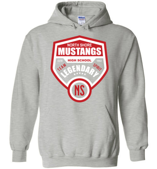 North Shore High School Sports Grey Hoodie 14