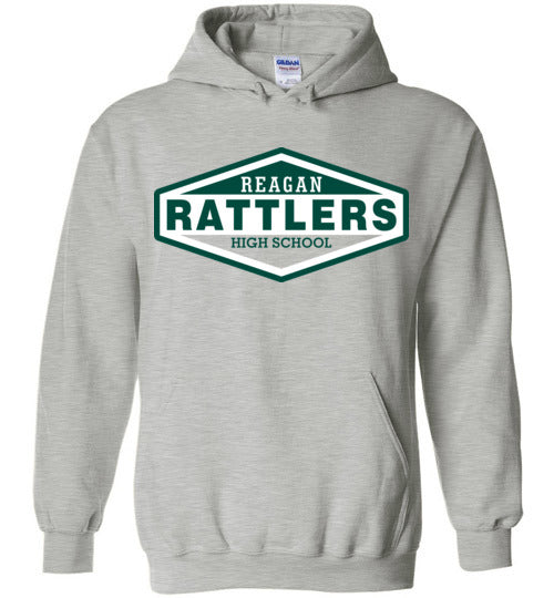 Reagan High School Rattlers Sports Grey Classic Hoodie 09