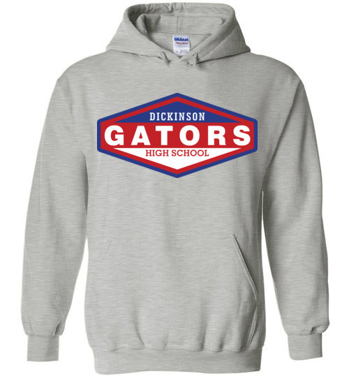 Dickinson High School Gators Sports Grey Classic Hoodie 09