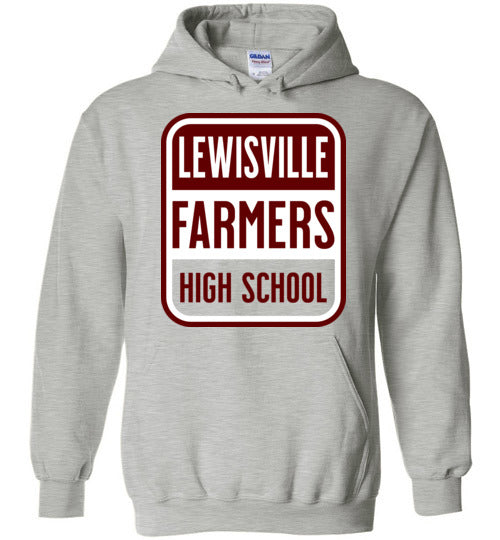 Lewisville High School Sports Grey Classic Hoodie 01