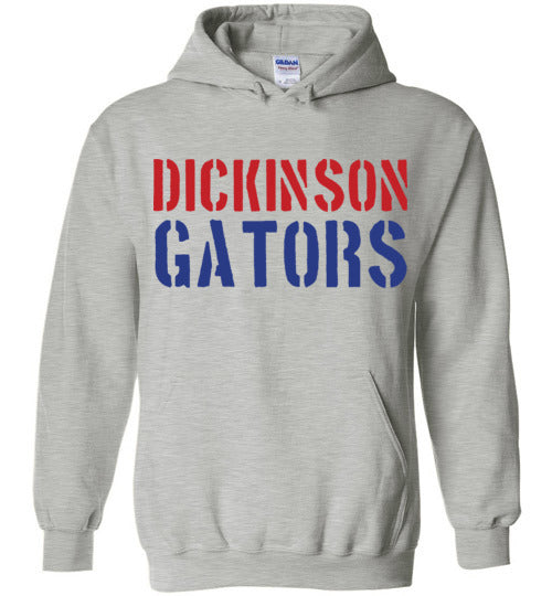 Dickinson High School Gators Sports Grey Classic Hoodie 17