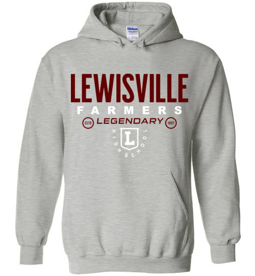 Lewisville High School Sports Grey Classic Hoodie 03