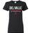 Del Valle High School Cardinals Women's Black T-shirt 03