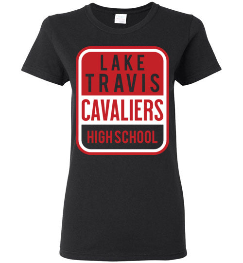 Lake Travis High School Women's Black T-shirt 01