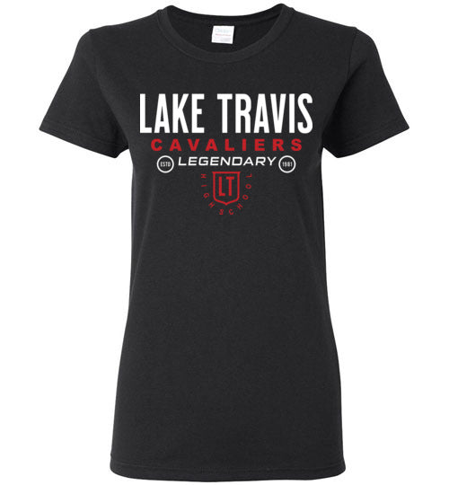 Lake Travis High School Women's Black T-shirt 03