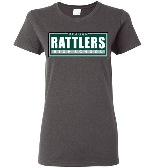 Reagan High School Rattlers Women's Dark Heather T-shirt 49