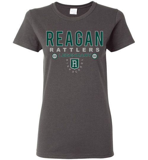 Reagan High School Rattlers Women's Dark Heather T-shirt 03