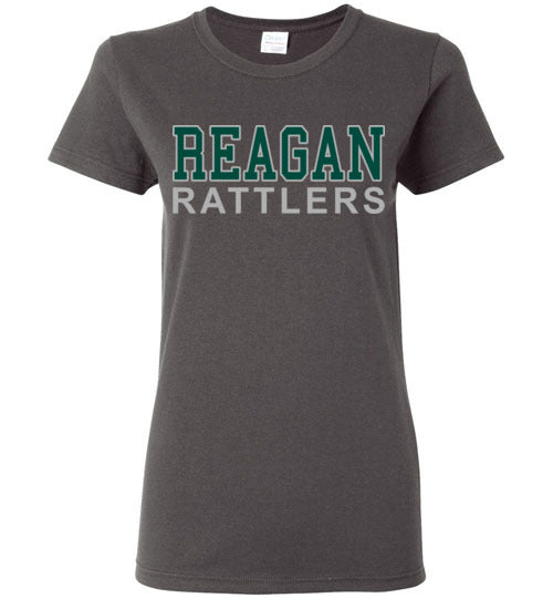 Reagan High School Rattlers Women's Dark Heather T-shirt 10