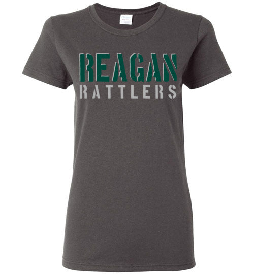 Reagan High School Rattlers Women's Dark Heather T-shirt 17