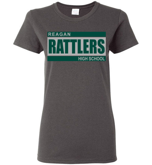 Reagan High School Rattlers Women's Dark Heather T-shirt 98