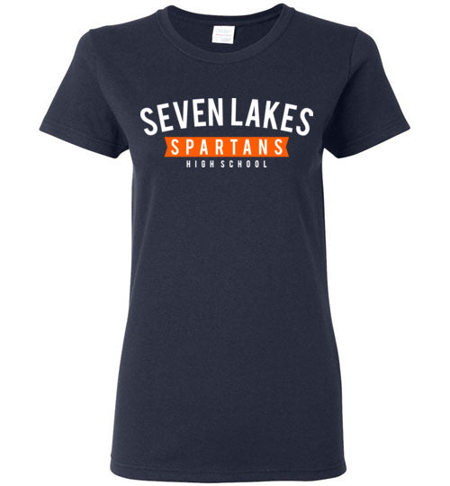 Seven Lakes High School Navy Women's T-shirt 21