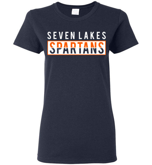 Seven Lakes High School Navy Women's T-shirt 31