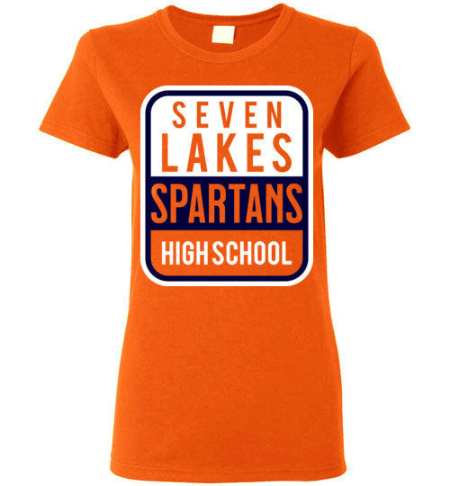 Seven Lakes High School Orange Women's T-shirt 01