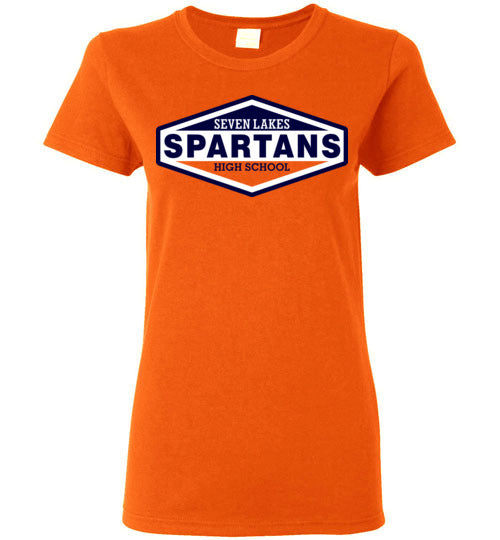 Seven Lakes High School Orange Women's T-shirt 09