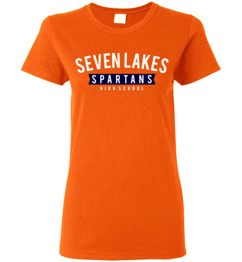 Seven Lakes High School Orange Women's T-shirt 21