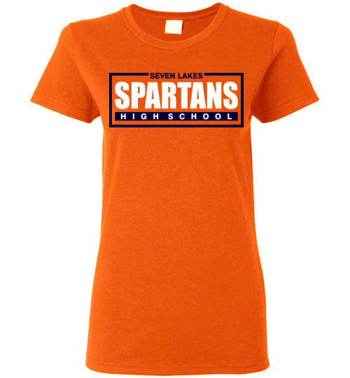 Seven Lakes High School Orange Women's T-shirt 49