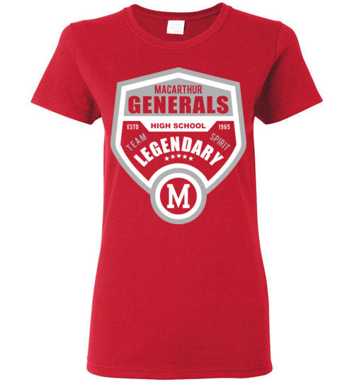 MacArthur High School Women's Red T-shirt 14