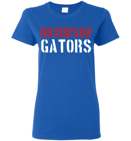 Dickinson High School Gators Women's Royal Blue T-shirt 17