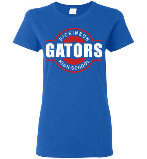 Dickinson High School Gators Women's Royal Blue T-shirt 11