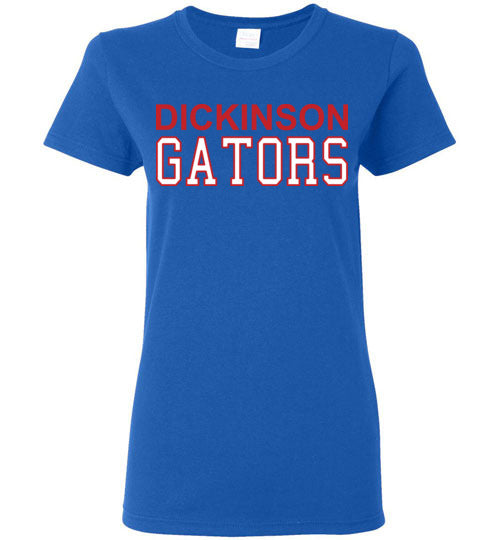 Dickinson High School Gators Women's Royal Blue T-shirt 10