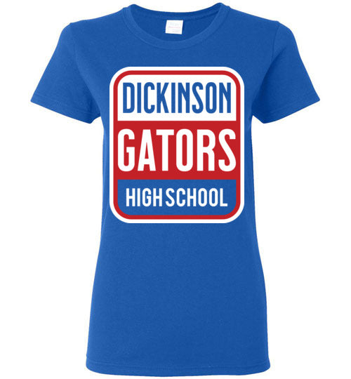 Dickinson High School Gators Women's Royal Blue T-shirt 01