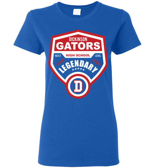 Dickinson High School Gators Women's Royal Blue T-shirt 14