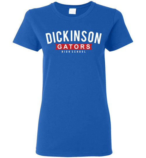 Dickinson High School Gators Women's Royal Blue T-shirt 21