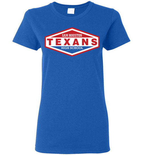 Sam Houston High School Women's Royal Blue T-shirt 09