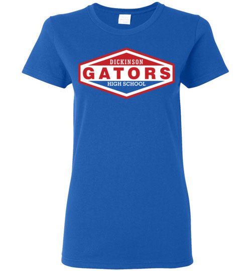 Dickinson High School Gators Women's Royal Blue T-shirt 09