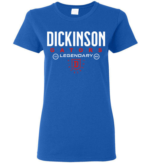 Dickinson High School Gators Women's Royal Blue T-shirt 03