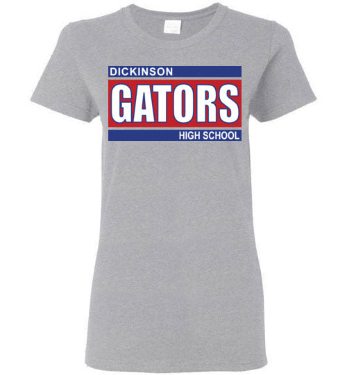 Dickinson High School Gators Women's Sports Grey T-shirt 98