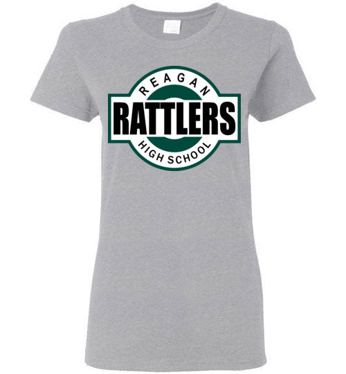 Reagan High School Rattlers Women's Sports Grey T-shirt 11