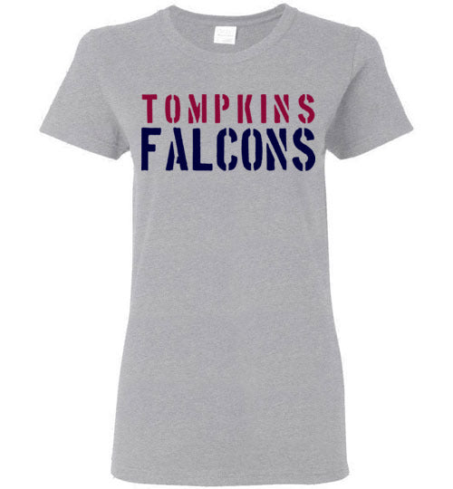 Tompkins High School Grey Women's T-shirt 17