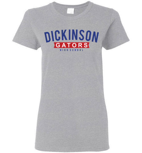 Dickinson High School Gators Women's Sports Grey T-shirt 21