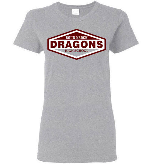 Round Rock High School Women's Sports Grey T-shirt 09