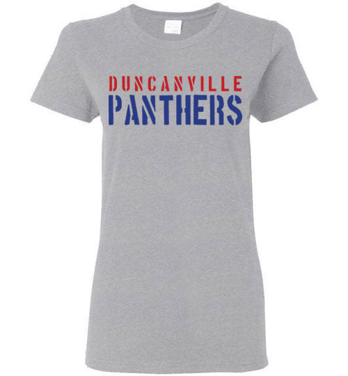 Duncanville High School Sports Grey Women's T-shirt 17