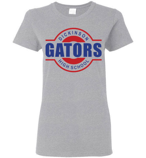 Dickinson High School Gators Women's Sports Grey T-shirt 11