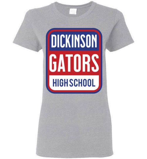 Dickinson High School Gators Women's Sports Grey T-shirt 01