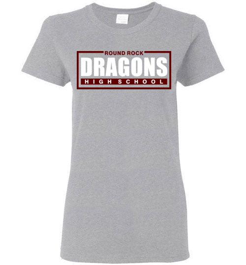 Round Rock High School Women's Sports Grey T-shirt 49