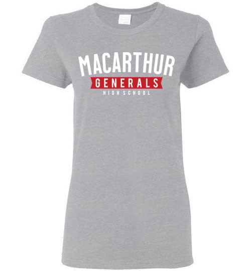 MacArthur High School Women's Sports Grey  T-shirt 21