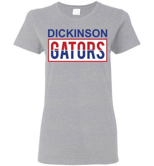 Dickinson High School Gators Women's Sports Grey T-shirt 31