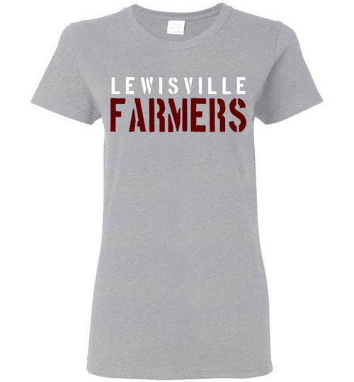 Lewisville High School Sports Grey Women's T-shirt 17