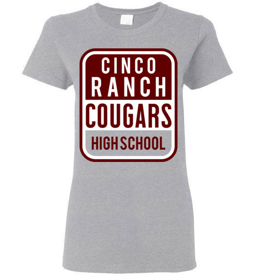 Cinco Ranch High School Grey Women's T-shirt 01