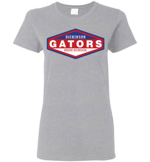 Dickinson High School Gators Women's Sports Grey T-shirt 09