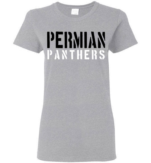 Permian High School Women's Sports Grey T-shirt 17