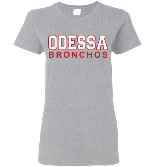 Odessa High School Sports Grey Women's T-shirt 10